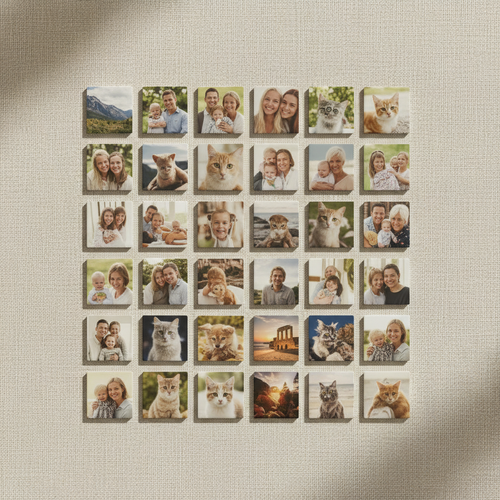 50-Pack Square Corner Magnets Mockup