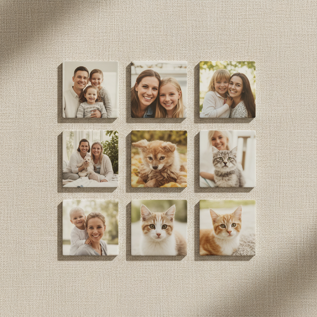 9-Pack Square Corner Magnets - Retry